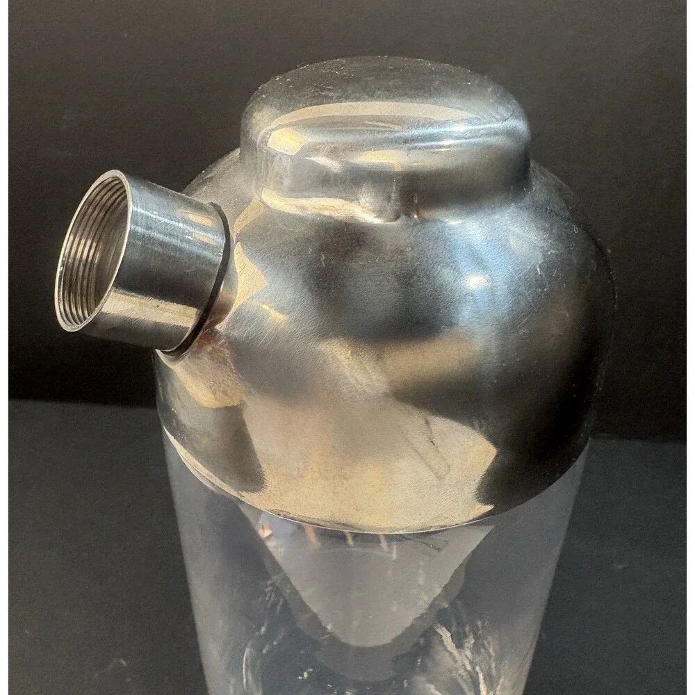 Cocktail Shaker Can Can Dancers with Chrome Top Art Deco Vintage Style